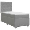 vidaXL Posteľ boxspring s matracom Svetlosiv&aacute; Jednoduch&yacute; L&aacute;tka