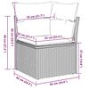 vidaXL Rohová záhradná pohovka s podložkami, svetlosivá, polyratan