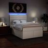 vidaXL Boxspring posteľ s matracom biela 140x200 cm umelá koža