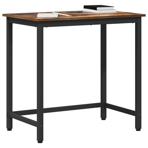 vidaXL st&ocirc;l Dymov&aacute; dub 100 x 50 x 76,5 cm Inžinierske drevo a oceľ