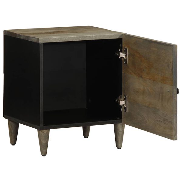 vidaXL Nočn&aacute; skrinka Svetlosiv&aacute; 40x33x46 cm Mas&iacute;vne drevo Mango