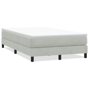 vidaXL Box Spring Posteľ bez matraca Svetlosiv&aacute; 120x210 cm Zamat