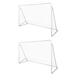 vidaXL Futbalov&eacute; br&aacute;nky oceľov&eacute; 2 ks 240x90x150 cm