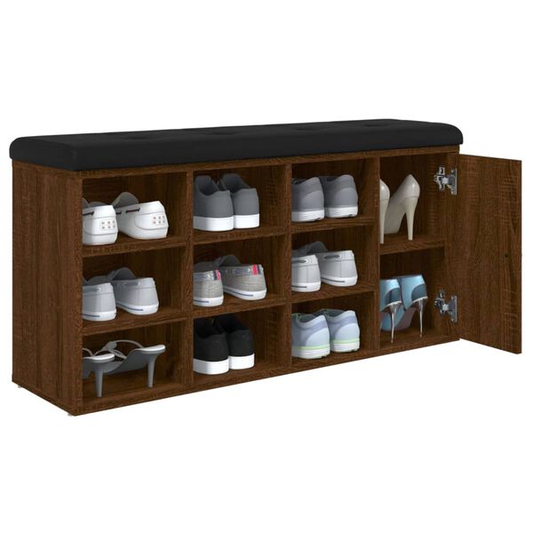 vidaXL Lavička na top&aacute;nky hned&yacute; dub 102x32x50 cm kompozitn&eacute; drevo