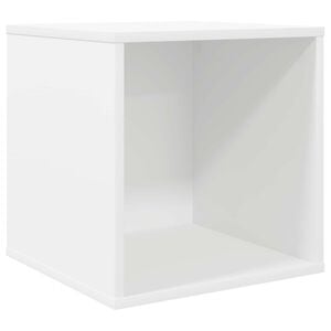 vidaXL Box na vinylov&eacute; albumy Biela 37 x 36,5 x 38 cm Kompozitn&eacute; drevo