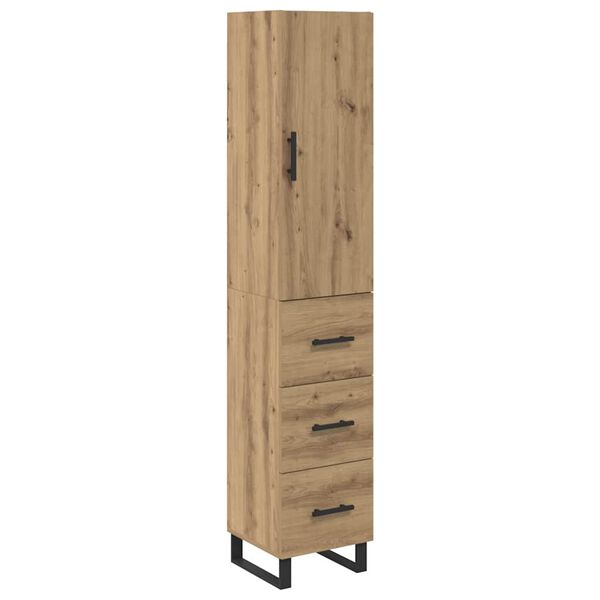 vidaXL Highboard Remeseln&yacute; dub 34,5 x 34 x 180 cm Kompozitn&eacute; drevo
