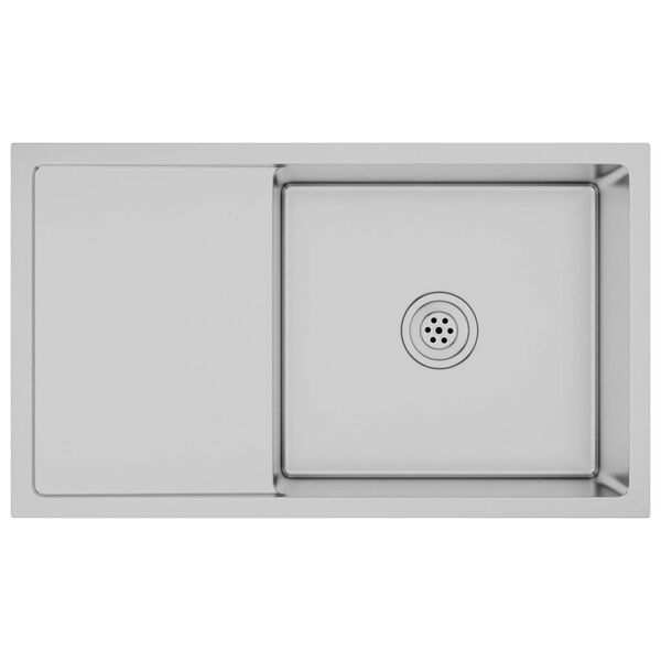 vidaXL Ručne vyrobený kuchynský drez, nehrdzavejúca oceľ