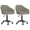 vidaXL Otočné jedálenské stoličky 2 ks bledosivé zamatové