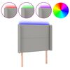 vidaXL Čelo postele s LED bledosiv&eacute; 103x16x118/128 cm l&aacute;tka