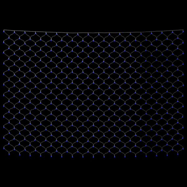 vidaXL Vianočná svetelná sieť modrá 3x3 m 306 LED interiér exteriér
