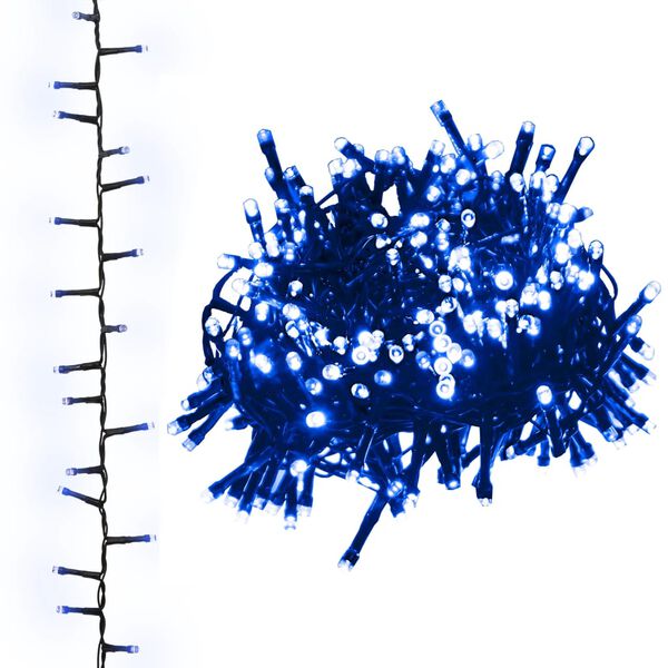 vidaXL Kompaktná LED reťaz, 400 diód, modrá 13 m, PVC