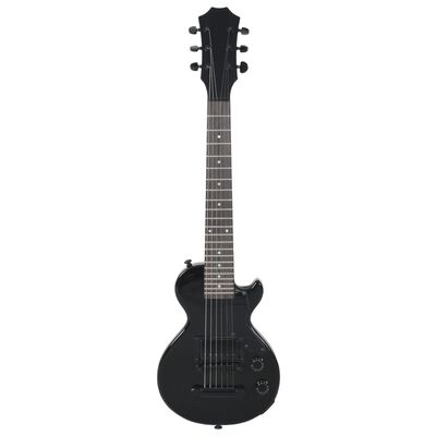 vidaXL Elektrická gitara pre deti s taškou čierna 3/4 30"