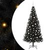 vidaXL Vianočn&yacute; stromček Čierna 210 cm PVC