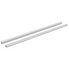 vidaXL Tyč do skrine 2 ks Strieborn&aacute; 864 x 15 x 29 mm