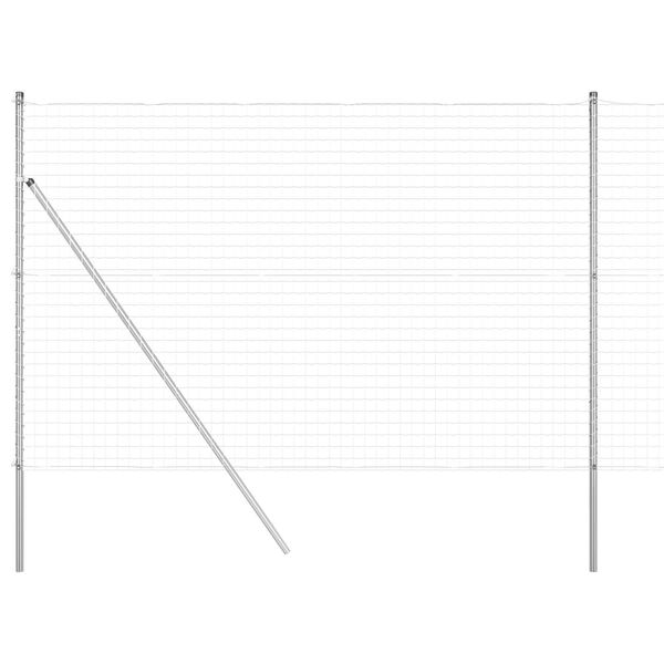 vidaXL Plot s podperou Strieborn&aacute; 1,5 x 10 m Ocel a PVC