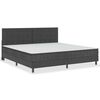 vidaXL Posteľ boxspring tmavo&scaron;ed&aacute; l&aacute;tkov&aacute; 200x200 cm