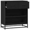 vidaXL Komoda čierna 68x35x76 cm kompozitn&eacute; drevo