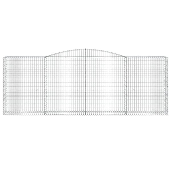 vidaXL Oblúkový gabionový kôš 400x50x140/160 cm pozinkované železo
