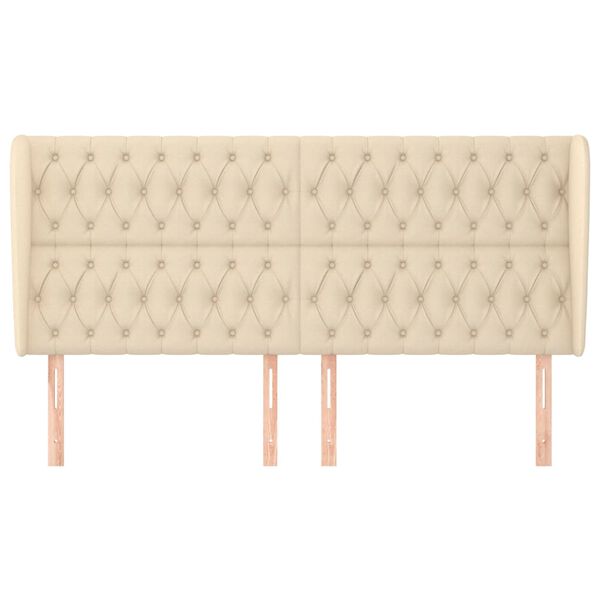 vidaXL Čelo postele so z&aacute;hybmi kr&eacute;mov&eacute; 183x23x118/128 cm l&aacute;tka