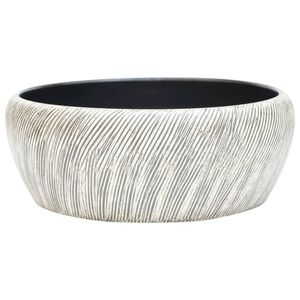 vidaXL Um&yacute;vadlo na dosku čierno-siv&eacute; okr&uacute;hle &Phi;41x14 cm keramick&eacute;