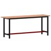 vidaXL Pracovn&yacute; st&ocirc;l 200x55x81,5 cm mas&iacute;vny buk a kov