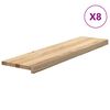 vidaXL Schodiskov&eacute; stupne 8 ks 100x30x2 cm neo&scaron;etren&yacute; dubov&yacute; mas&iacute;v