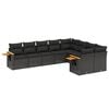 vidaXL 9-dielna z&aacute;hradn&aacute; jed&aacute;lensk&aacute; sada s vank&uacute;&scaron;mi čierna polyratan