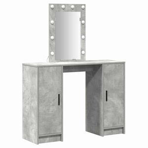 vidaXL Toaletn&yacute; stol&iacute;k Svetlosiv&aacute; 102 x 33 x 135 cm Kompozitn&eacute; drevo