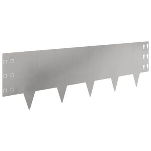 vidaXL Obrubn&iacute;k tr&aacute;vnika 20 ks 100 x 30 cm Oceľ Strieborn&aacute;