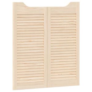 vidaXL Kladivov&eacute; dvere 2 ks 90 x 40 cm Borovicov&yacute; mas&iacute;v Pr&iacute;rodn&aacute;