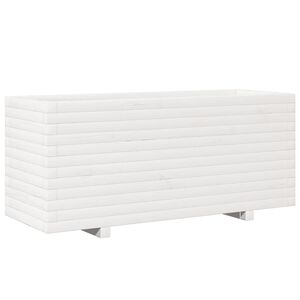 vidaXL Z&aacute;hradn&yacute; kvetin&aacute;č biely 110x40x49,5 cm borovicov&yacute; mas&iacute;v