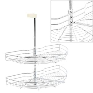 vidaXL 2-pochodov&yacute; dr&ocirc;ten&yacute; kuchynsk&yacute; k&ocirc;&scaron; o 180&deg; strieborn&yacute; 75x38x80 cm