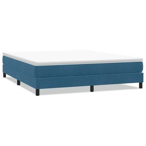 vidaXL Box Spring Posteľ bez matraca Tmavomodr&aacute; 180x220 cm Zamat
