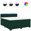 vidaXL Posteľn&yacute; r&aacute;m boxsping s matracom tmavozelen&yacute; 180x200 cm zamat