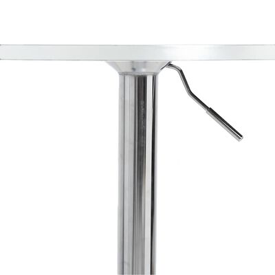 vidaXL Barový stôl biely 60x60x90 cm kompozitné drevo a chrómov. oceľ