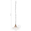 vidaXL Industri&aacute;lna z&aacute;vesn&aacute; lampa biela železo a mas&iacute;vne drevo 26 cm E27