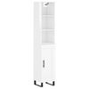 vidaXL Vysok&aacute; skrinka biela 34,5x34x180 cm spracovan&eacute; drevo