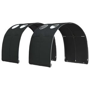 vidaXL Tunelov&aacute; posteľ 2 ks Čierna Polyester