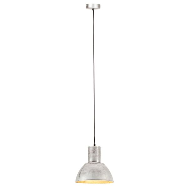 vidaXL Z&aacute;vesn&aacute; lampa 25 W, strieborn&aacute;, okr&uacute;hla 28,5 cm E27