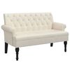 vidaXL Lavička s operadlom 120x62x75,5 cm, ľan