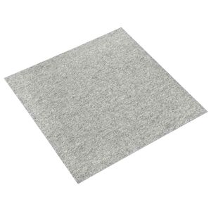 vidaXL Koberec 20 ks Svetlosiv&aacute; 50 x 50 cm 100% polypropyl&eacute;n