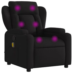 vidaXL Skl&aacute;pacie mas&aacute;žne kreslo čierne l&aacute;tkov&eacute;