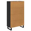vidaXL Highboard Čierny dub 69,5 x 31 x 115 cm Kompozitn&eacute; drevo
