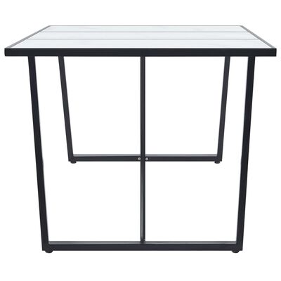 vidaXL Jedálenský stôl, biely 200x100x75 cm, tvrdené sklo