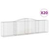 vidaXL Obl&uacute;kov&eacute; gabi&oacute;nov&eacute; ko&scaron;e 20 ks 400x50x100/120cm pozinkov. železo