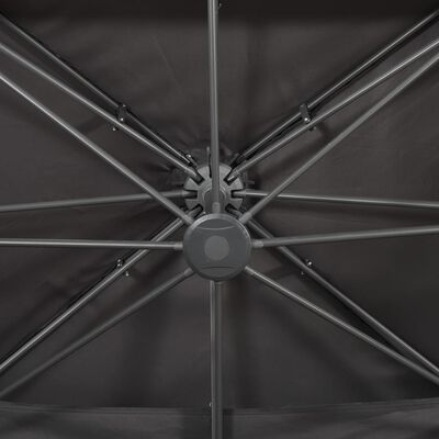 vidaXL Závesný slnečník s dvojitou strieškou 400x300 cm antracitový