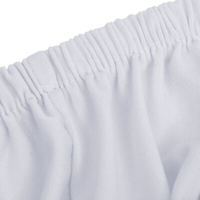 vidaXL Naťahovací prehoz na 3-miestnu pohovku biely polyester Jersey