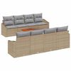 vidaXL S&uacute;prava z&aacute;hradn&yacute;ch pohoviek 9 pcs Beige a svetlo &scaron;ed&aacute; polyratan