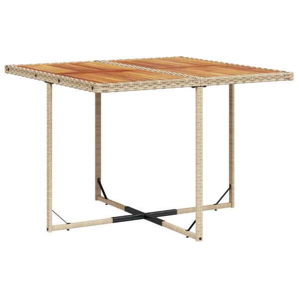 vidaXL 5-dielna záhradná jedálenská súprava a vankúše béžová polyratan