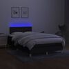 vidaXL Boxspring posteľ s matracom a LED, čierna 120x190 cm, l&aacute;tka